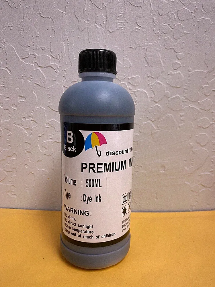 1/2 Liter Refill Bulk Ink for All Printers Black cartridge 500ml