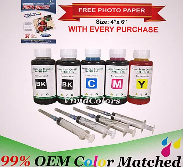 4 -500ml Refill ink kit HP 67 67XL DeskJet 1255 2722 2732 2752 2755 ink