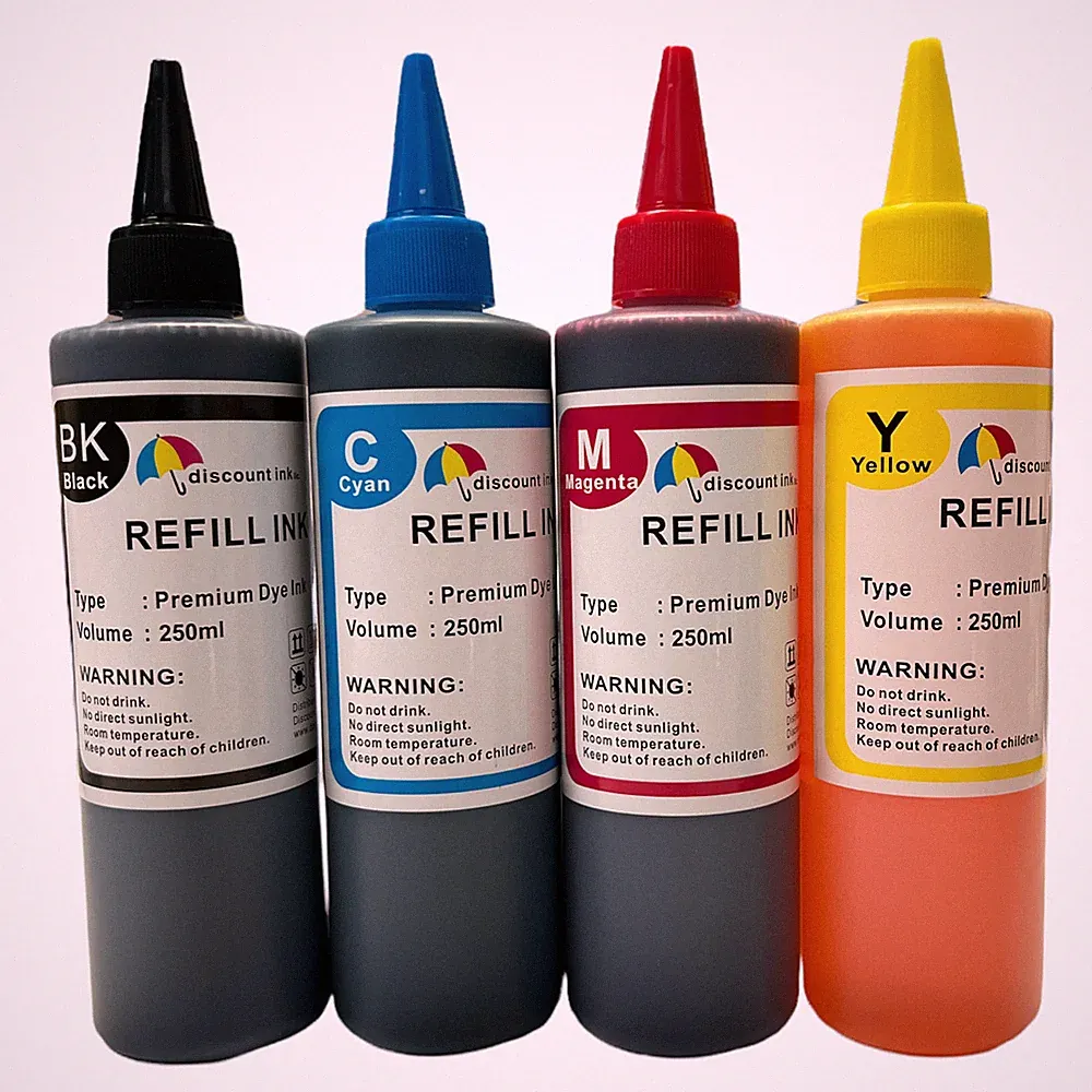 4 Bulk refill ink for Canon inkjet printer 4 colors 4x250ml