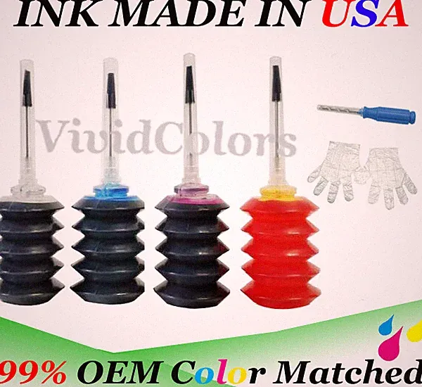 4x30ml Refill Ink Bottle for Canon CLI-281 XL PIXMA TR8520 TR7520 TS6120 BK/CMY