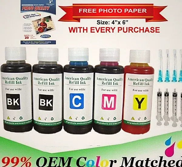 500ml 4 color bulk refill ink for hp dell canon brother lexmark printers