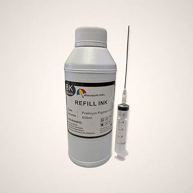 Black Bulk Refill Ink 500ml Bottle Pigment for Hp/Canon/Epson Printers