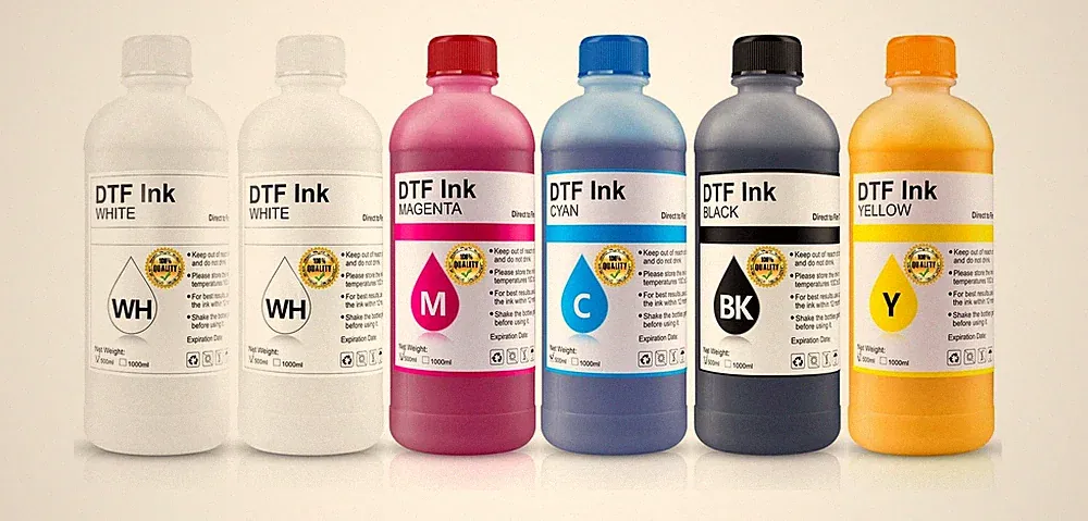 DTF Ink 500ml Combo Pack Compatible for printheads Installed DTF Printers L18...